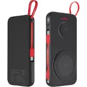 MaXlife Powerbank sans fil MXPB-08 10000 mAh, magnétique 3 en 1, noir