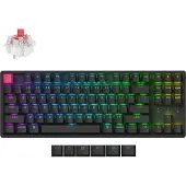 Keychron K8 QMK Version 2 Clavier mécanique sans fil, Hot Swap, RGB, QWERTY US Layout - Super Red - K8X-J1