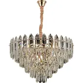 Toolight Lampe Suspendue Cristal G057-cp 50cm Gold