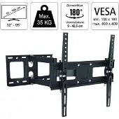 Hama Support TV mural FlashStar FULLMOTION jusqu'à 65" noir