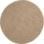 vidaXL Tapis ronds Moiré AGIRA Naturel Ø 200 CM Polyester