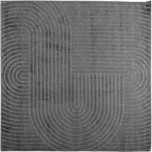 vidaXL Tapis de salon PALMERAS Anthracite 120 x 120 cm Polyester