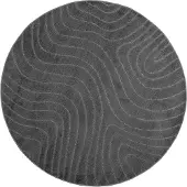 vidaXL Tapis ronds PALMERAS Anthracite Ø 160 CM Polyester