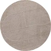 vidaXL Tapis ronds PALMERAS Beige Ø 120 CM Polyester