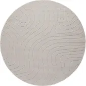 vidaXL Tapis ronds PALMERAS Crème Ø 160 CM Polyester
