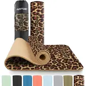 Tunturi Tapis de yoga 8 mm TPE, imprimé léopard