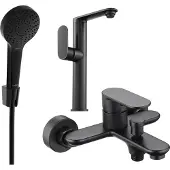Mexen Milo R05 set de baignoire, Noir - 713153R05-70