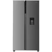 Heinner HSBS-HM439NFINVXWDD Réfrigérateur Side-by-Side 439L, distributeur d'eau, Smart & ECO, acier inoxydable