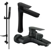 Mexen Axel DF72 SET Mélangeur bain et lavabo, noir (73813DF72-70)