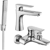 Mexen Axel R72 SET mitigeur bain et lavabo, chromé (73803R72-00)