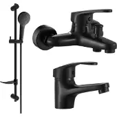 Mexen Erica DF05 set de douche, Noir - 746403DF05-70