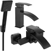Mexen Ensemble de baignoire Libra R45, Noir - 745103R45-70