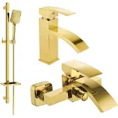 Mexen Libra DQ62 set de baignoire, Gold - 745103DQ62-50