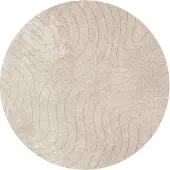 vidaXL Tapis ronds PALMERAS Beige Ø 120 CM Polyester