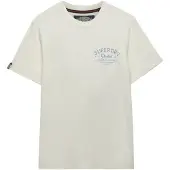 Superdry T-Shirt bleu violet / blanc perle