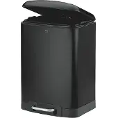 kela Poubelle à pédale Davino silent close 12l 27x23,5cm H:40cm inox noir