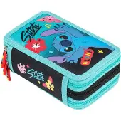 St. Majewski Porte-plume à trois compartiments avec accessoires Stitch Mint Aloha Majewski