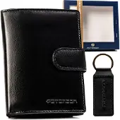 Peterson Coffret cadeau : portefeuille et porte-clés en cuir pour homme -