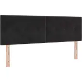 vidaXL Tête de lit LED avec rampes d'éclairage LED Noir 160 cm velours