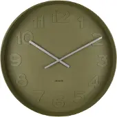 Karlsson Horloge murale Mr. Green de - Vert - Ø51cm - Horloge murale