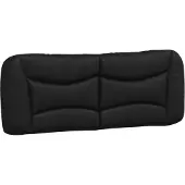 vidaXL Coussin de tête de lit "Hvar" noir 140 cm similicuir
