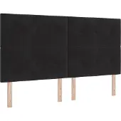 vidaXL Tête de lit LED avec rampes d'éclairage LED Noir 180 cm velours
