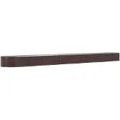 vidaXL Lit surélevé Acier revêtu par poudre 620x80x36 cm Marron