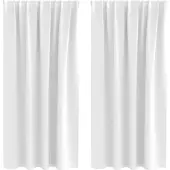 vidaXL Rideaux occultants avec anneaux 2 pcs blanc clair 175 x 140 cm