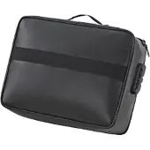 INF Sac à documents ignifuge, trois couches avec serrure Le noir