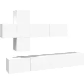vidaXL Ensemble d'armoires TV 7 pièces blanc bois composite