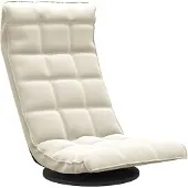vidaXL Chaise de sol Pivotante Crème Velours