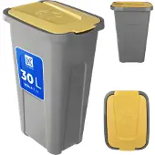 Kadax Poubelle pour le tri sélectif, 30 l, avec couvercle