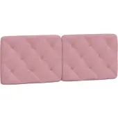 vidaXL Coussin de tête de lit rose 120 cm velours