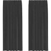 vidaXL Voile Rideaux avec poches à tringles 2 pcs. noir