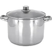 Karl Krueger KARL KRÜGER Casserole à grande capacité avec couvercle en verre 10 litres Ø26cm Acier inoxydable