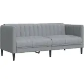 vidaXL Canapé 2 places gris clair tissu
