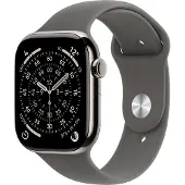 Apple Watch Series 11 gps + Cellular - 42mm natural Titanium Case Stone Grey Sport Band S/m