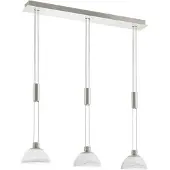 Eglo 93468 Montefio LED Lampe à suspendre 3 flammes blanc nickel mat