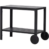 Ebuy24 Laust Chariot de service, noir, noir.