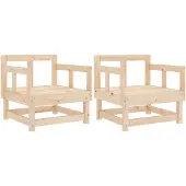vidaXL Chaises de jardin 2 pcs. Pin massif