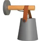 Toolight Lampe Murale Métal Avec Corde Grey APP468-1W