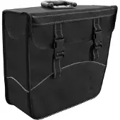 Polydaun Sacoche vélo Greenlands - amovible - passepoil réfléchissant - 17 litres - préformée - droite - noire