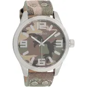 Oozoo mens bracelet en cuir montre Timepieces multicolore montre à quartz analogique UOC1066A