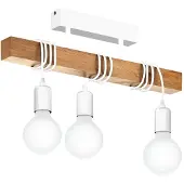 Eglo Plafonnier Townshend 3-flamme bois blanc et beige