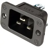 Bachmann Prise encastrée pour appareils froids IEC320 C20, noir, thermoplastique, raccordement à vis