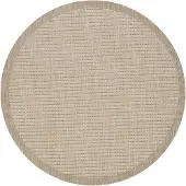 Ayyildiz Teppiche Tapis d'extérieur GIZA Beige 120 x 120 cm Rond