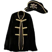 Den Goda Fen Costumes - Cape de pirate av. Chapeau - - 3-8 ans - Costumes