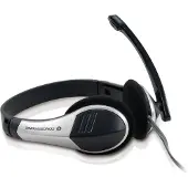 Conceptronic CCHATSTAR2_V2 Casque Avec fil Arceau Bureau/Centre d'appels Noir, Argent