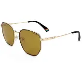 Polaroid Lunettes de Soleil - - PLD 6214/S/X - Monture métal doré - Verres jaunes - Unisexe