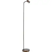 Eglo Lampe sur pied Rigomagno de , lampe de salon avec projecteur orientable, lampe sur pied en métal finition bronze brossé, lampe de lecture avec culot GU10, 151 cm